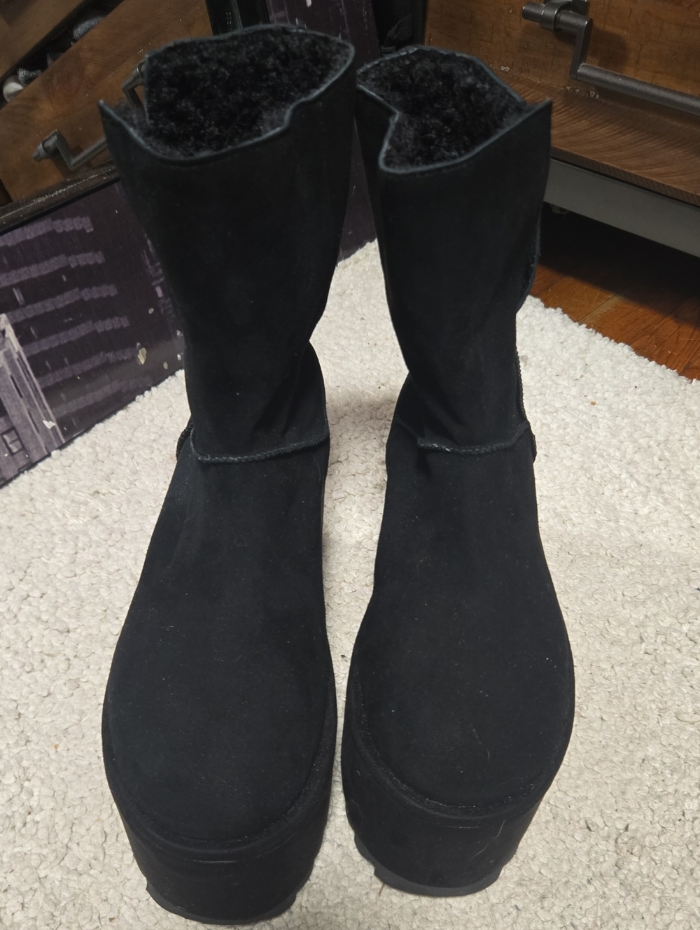 Atmosphere Fleece Lined Suede Platform Boots